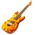 Guitarra de Pele de Cobra Dourada