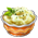 Puré de batata com manjericão em pó